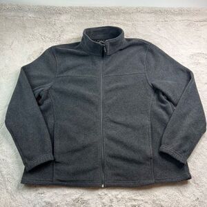 Swiss Alps Fleece Sweater Mens Size XL Full Zip Grey Jacket Shirt Pockets